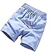 Hzcx fashion men's linen straight shorts elastic waist pants beach shorts