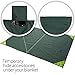 Portable Pocket Blanket Tarp Ground Sheet - 74X55 Inch, Built-in Pocket, Lightweight, Compact, Water-Resistant KAMUI | Ideal for Picnic, Festival, Park, Hiking, Camp, Travel, Outdoor, Hunting (Green)