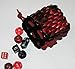 Dice Bag in Knitted Scale Armor - Dark Fire