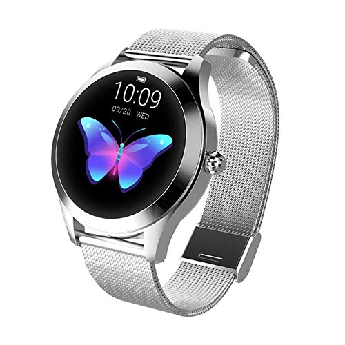 Reloj Redondo IP68 a Prueba de Agua con Pantalla táctil Inteligente for Las  Mujeres, Smart Watch KW10, perseguidor de la… | GEBZA Shopping