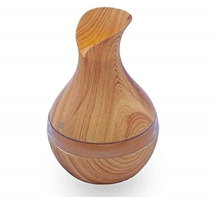 Allium Ultrasonic Home Aroma 7-Colored LED Humidifier Wooden Pattern Indoor Air Diffuser Purifier Atomizer