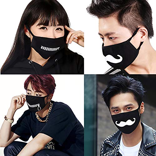 Aniwon Mouth Mask, 9PCS Unisex Cartoon Mask Anti Dust mask Anime Air mask 100% Cotton Face Mask Reusable Mouth Cover Mask for Men and Women