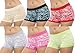 GILBIN'S Women Seamless Stretch Boy Shorts Panties Various Styles (Pack of 6)Zebra, One Size
