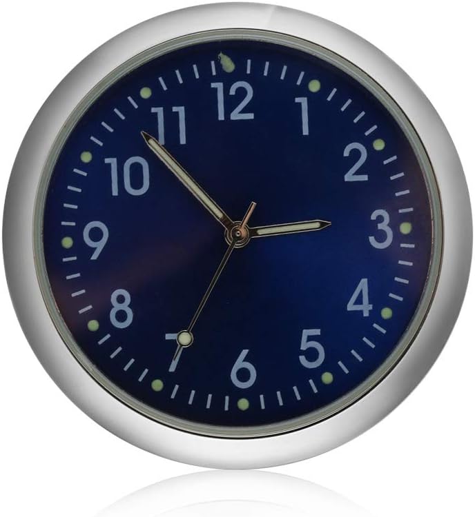 Eadorns Car Clock,Car Ornament Automotive Accessories Auto Stick-on Watch,for Car Home Interior Decoration (Blue)