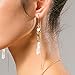Threader Drop Earring Dangle Ear Long Bar Chandelier Tassel Chain Retro Triangle Crystal Ear Line Jewelry Stone
