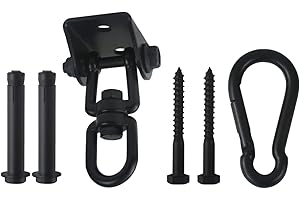 HOMPER Hammock Hanging Kit, 1000 lb Capacity Heavy Duty 360° Rotate Swing Hooks for Swing, Chair, Yoga, Outdoor Patio Porch Swing Hardware
