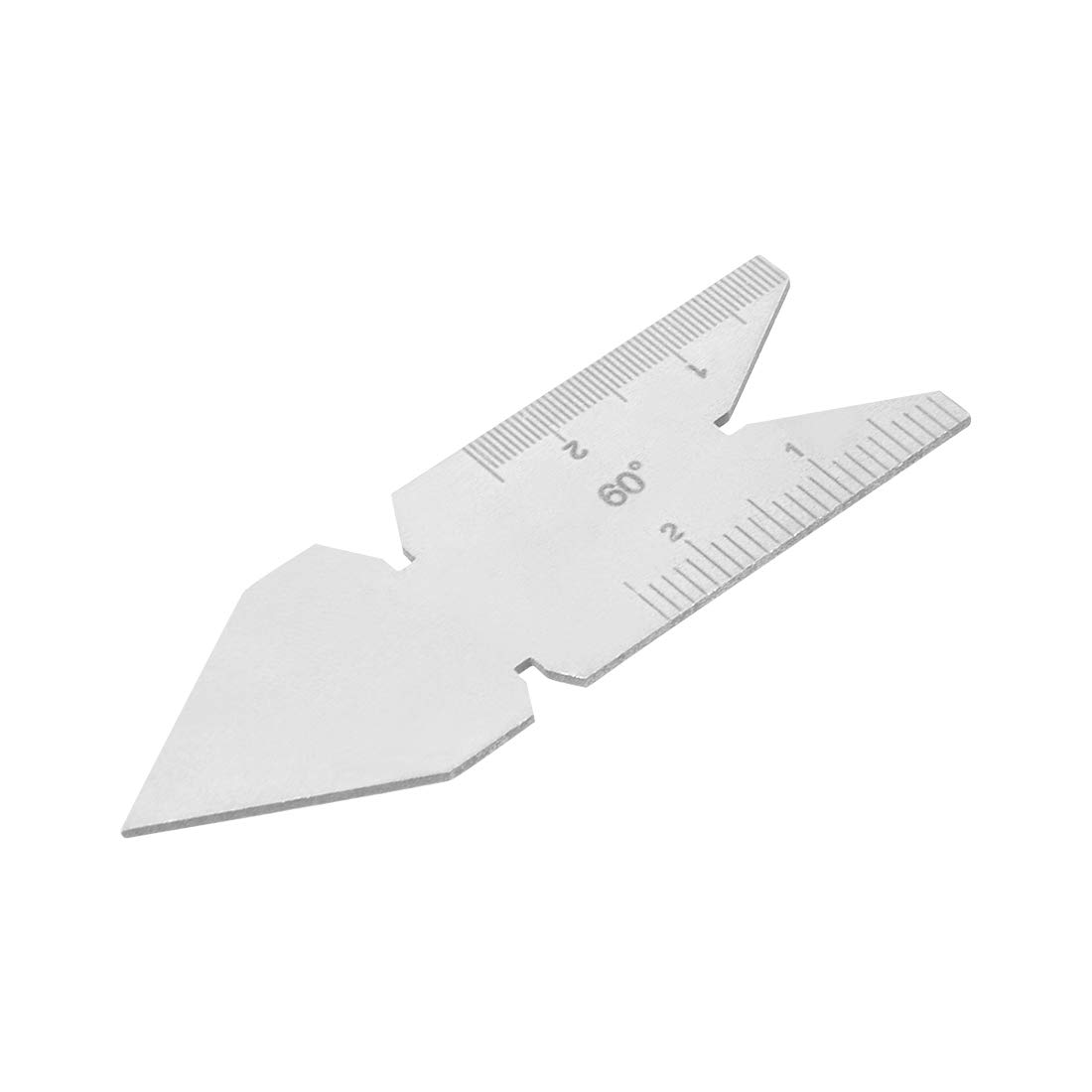 sourcing map Center Gauge 60 Degree Thread Pitch Gauge, Stainless Steel Screw Thread Measure Tool, Thread Pitch Increment 0.1/0.05mm
