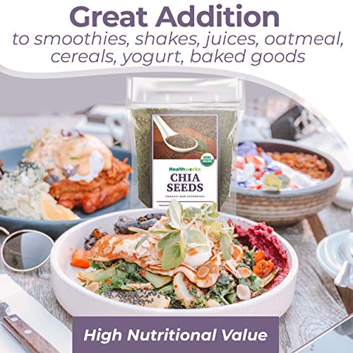 Healthworks Chia Seeds Raw (32 Ounces / 2 Pounds) | Premium & All-Natural | Contains Omega 3, Fiber & Protein | Great… - Image 5