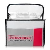 Fire Resistant Cash Box Document Bag 9 x 6 x 1.5 Heavy Duty Fiberglass - Retardant Thread - Fireproof Bag/Bank File/Important Document Holder - Retardant Envelope Heat Protection