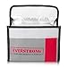 Fire Resistant Cash Box Document Bag 9 x 6 x 1.5 Heavy Duty Fiberglass - Retardant Thread - Fireproof Bag/Bank File/Important Document Holder - Retardant Envelope Heat Protection