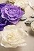 Ling's Moment Paper Flower Decorations,Crepe Paper Flower, Handcrafted Purple & Cream Flowers for Wedding, Baby Nursery, Bridal Shower, Photo Booth Backdrop, Centerpieces(7pcs 8''-4'' Assorted)