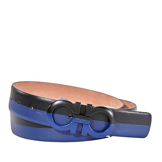 all blue ferragamo belt
