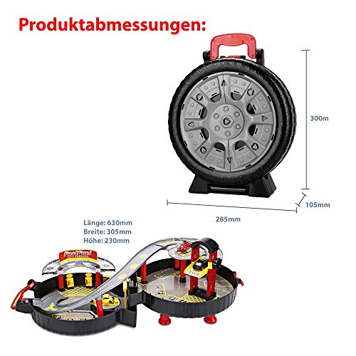 HSP Himoto DIY Parkhaus Garage Spielzeug-Set im wunderschönen Koffer Design, leicht zu transportieren für Ihre Kinder… – Bild 7
