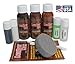 Leather Max Complete Leather Refinish, Restore, Recolor & Repair Kit/Now with 3 Color Shades to Blend with/Leather & Vinyl Refinish (Double Dark Browns)