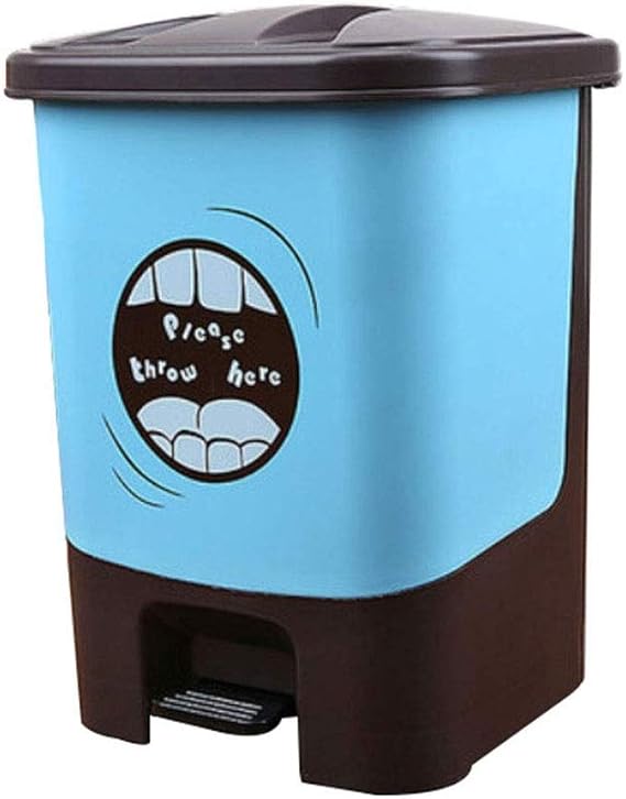 Cubo Basura Reciclaje Basura de la casa Puede Pedal Bote de Basura