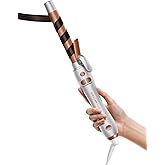SHEGLAM Rotating Curling Iron Extra Long, Curl Cycle, 1 Inch Automatic Curling Wand for Long Hair, Self Spinning Barrel up to 430°F, Dual Voltage