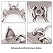 Hapire Blue Traction Cleats Crampons Unisex Men Women Ice Grippers Anti-Slip Stainless Steel Snow Spikes Shoes Boots Spikes Winter Walking Hiking Climbing Spikes