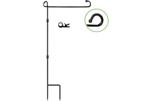 FLAGMAX Garden Flag Stand Premium Garden Flag Pole Holder for All Seasons Yard Flags Metal Powder-Coated Weather-Proof Paint