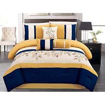Free Shipping Legacy Decor 7 Pc Queen Size Microfiber Comforter