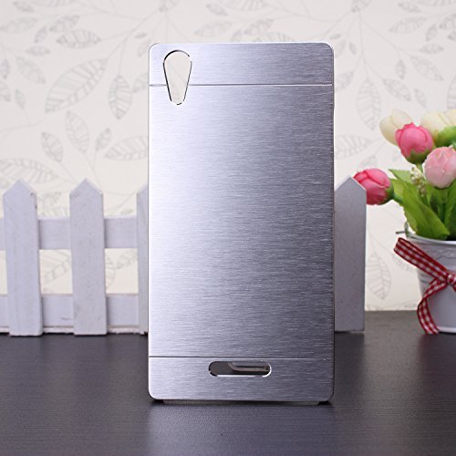 EKINHUI Sony Xperia T3 Case, Luxury Metal Hybrid Hard Case Cover for Sony Xperia T3 ( Color : Silver )