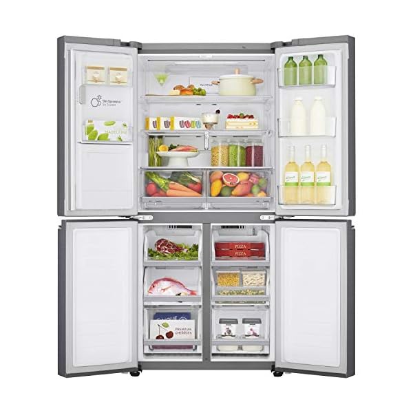 LG GML844PZKV Freestanding Rated American Fridge Freezer -Steel
