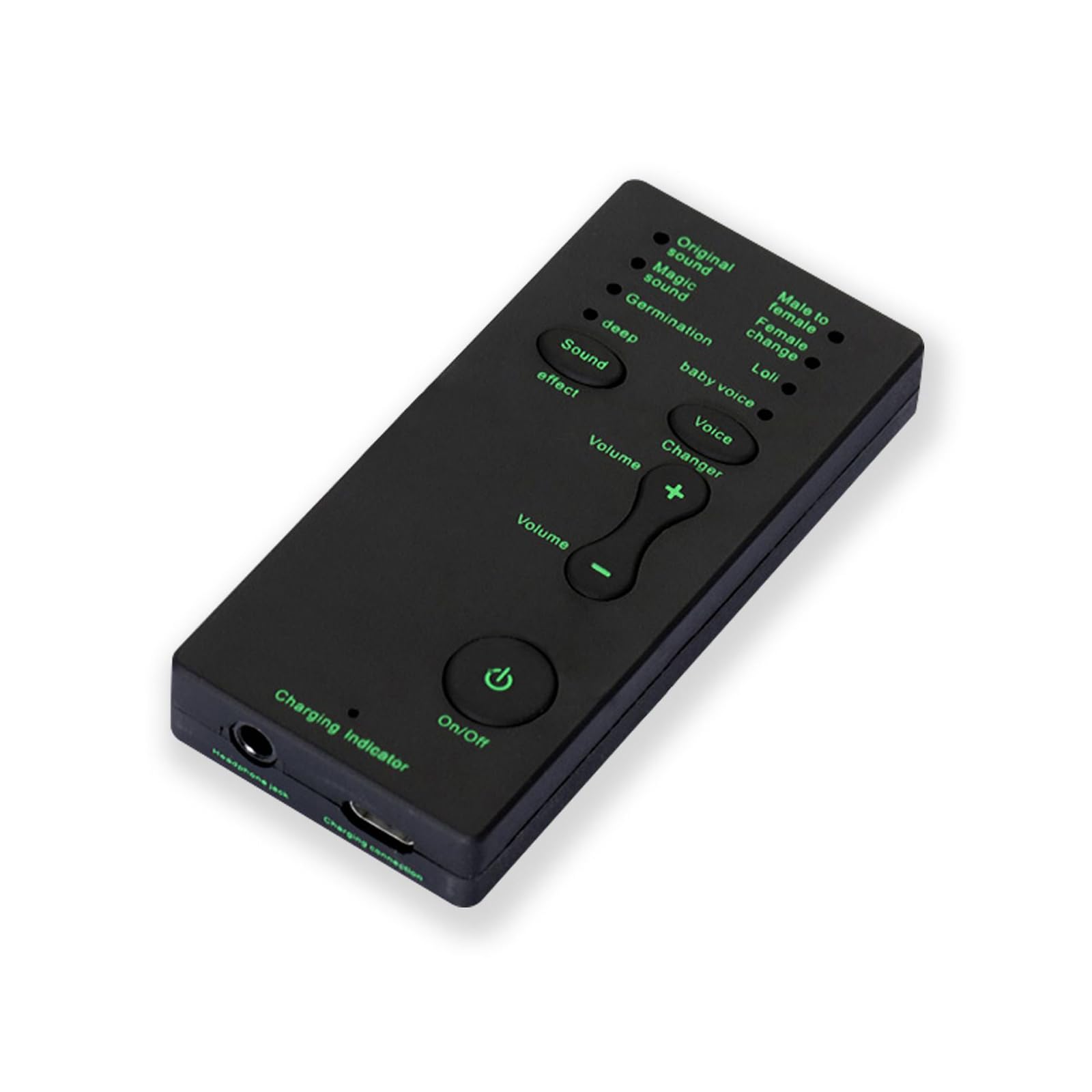 Photo 1 of Mini Portable Voice Changer, Handheld Microphone Voice Modulator Disguiser with 8 Sound Effects, Live Broadcast Voice Gaming Recording for Mobile Phone Computer PS4 PS5 Xbox One Games Streaming,