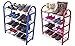 Sorbus® Kid's Shoe Rack Junior Organizer Storage - 4 Levels for Shoes- Easy to Assemble - No Tools Required (Blue)