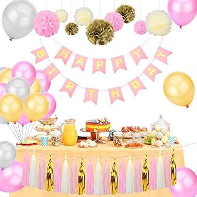 Sugoiti Birthday Party Decorations Happy Birthday Banner Tissue
