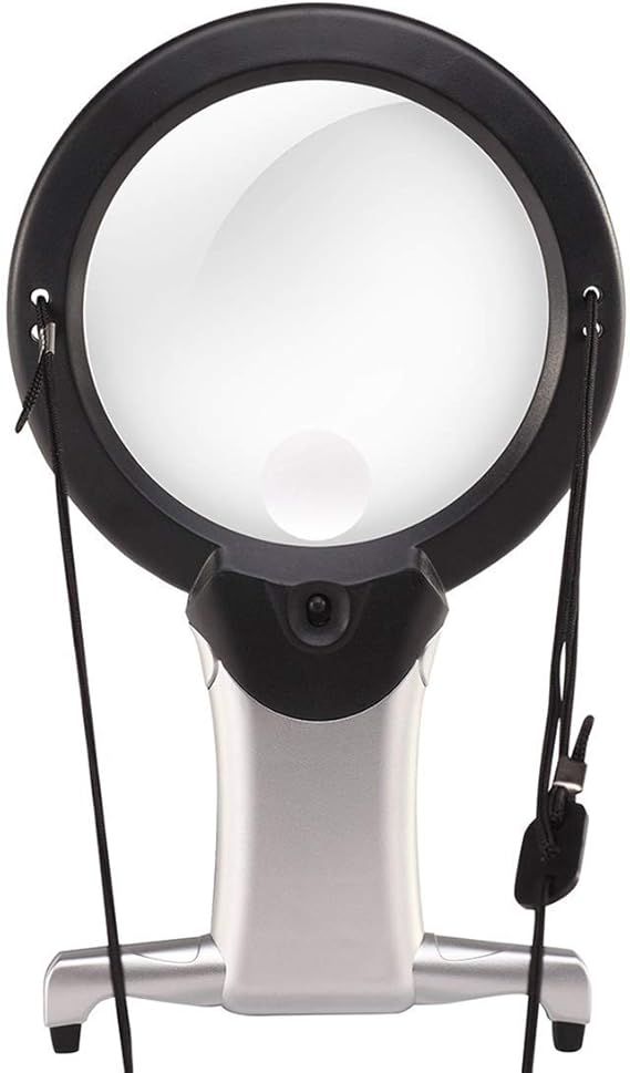 Hands Free LED Reading Magnifier Chest Rest Light Magnifier Neck Wear
