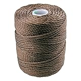 C-LON Tex 400 Heavy Weight Bead Cord, Sepia- 1mm, 39 Yard Spool
