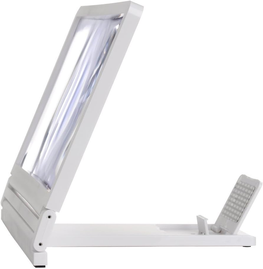 Mobile Phone Screen Magnifier Bracket Enlarge Stand For iPhone 5 5S 5C 4 Samsung Galaxy S5 S4 S3 (WHITE)