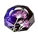Gracave Crystal Cigarette Ashtray 【Black＊purple】 Home Office Tabletop Beautiful Decoration