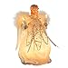 Kurt Adler 10-Light 9-Inch Ivory and Gold Angel Treetop