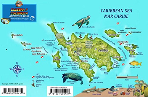 Culebra Puerto Rico Dive Map & Coral Reef Creatures Guide Franko Maps Laminated Fish Card Map – October 30, 2017