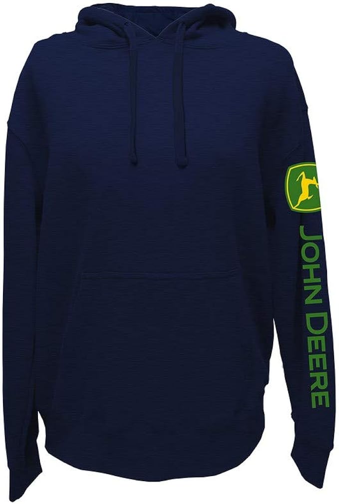 John Deere Solid Hoodie with Logo on Sleeve John Deere Amazon.co.uk