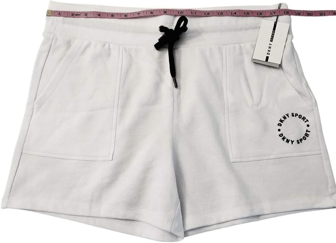 DKNY Sport Women's Relaxed FIT Shorts White at Amazon Women’s Clothing