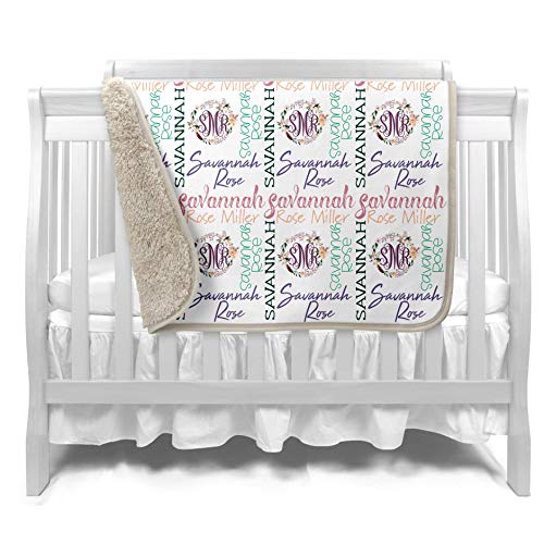 sherpa baby blanket personalized
