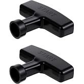 Larrel 2PCS Pull Cord Handle, Gasoline Engine Pull Starter Handle Grip, Replacement Recoil Starter Pull-Handles for Lawn Mower, Generator, Chainsaw, Trimmer, Edger Brush Cutter, Engine Parts (Black)