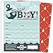 Koko Paper Co It’s A Boy Nautical Baby Shower Invitations with Tear-Off Diaper Raffle Tickets. 25 5x7 Fill in The Blank Style Invites with White A7 Envelopes.