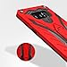 Zizo Static Series for Samsung Galaxy Note 8 Case Military Grade Drop Tested with Built in Kickstand RED Black