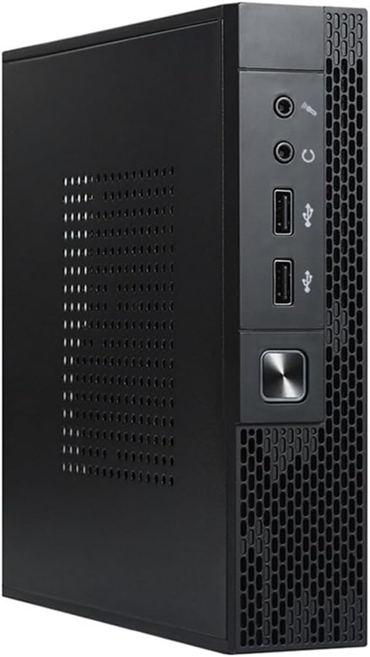 Compasty ITX Computer Case TX02 Mini Desktop HTPC Chassis Black SPCC