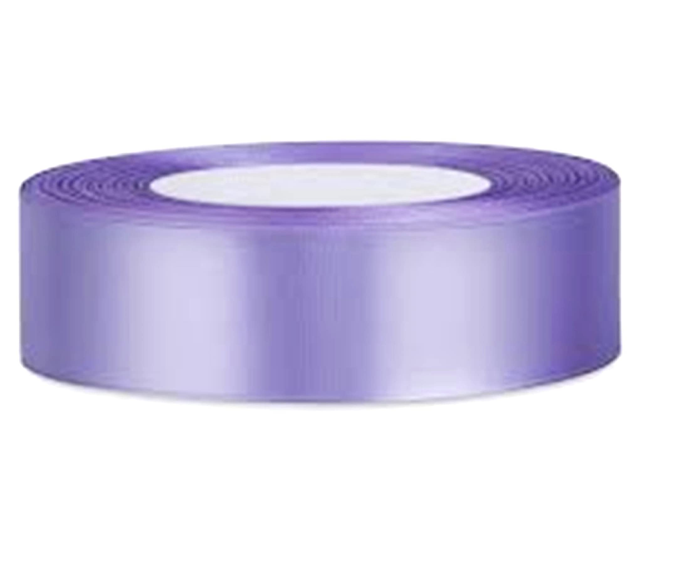 Satin Ribbon Double Sided for Gifts Wrap, Party, Events, Cloth, Sew Party Crafts Events Wedding Favours Dress Decorative Easter Christmas Car Bows (25mm (1 Inch) Wide X 10 Meters, Lilac)