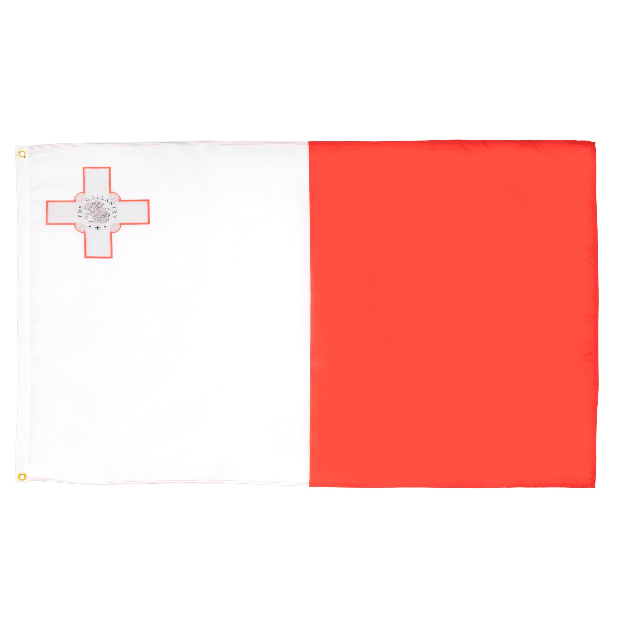 AZ FLAG - Malta Flag - 3x5 Ft - Light Polyester Maltese Banner with Two Brass Eyelets - Fade Resistant - Vivid Colors - 3' x 5' Feet - 150x90 Cm — image 1