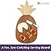 Totally Bamboo Pineapple Shaped Bamboo Wood Cutting Board and Charcuterie Board, 14-3/8