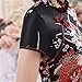 Shanghai Story Faux Silk Chinese Dress Long Cheongsam Floral Qipao 2X LBlack