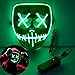 FLY2SKY Halloween Mask Light Up Toys Halloween LED Mask Light Up Mask Halloween Cosplay Mask Frightening Party Favors
