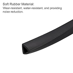 uxcell U Channel Edge Trim, 11.5ft Length Rubber
