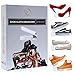 Shoe Slots Organizer 10 Piece Set (White) - 2019 Premium Closet Space Saver for High Low Heels, Sneakers, Boots and Sandals - 3-step Adjustable Plastic Stacker - Present for Men, Women, and Kids