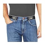 No Buckle Stretch No Show Belt for Men 1.38 inches Wide, Buckless Invisible Elas