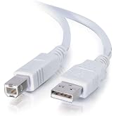 C2G 13400 USB 2.0 A to B USB Cable, 9.84 Feet (3 Meters), White